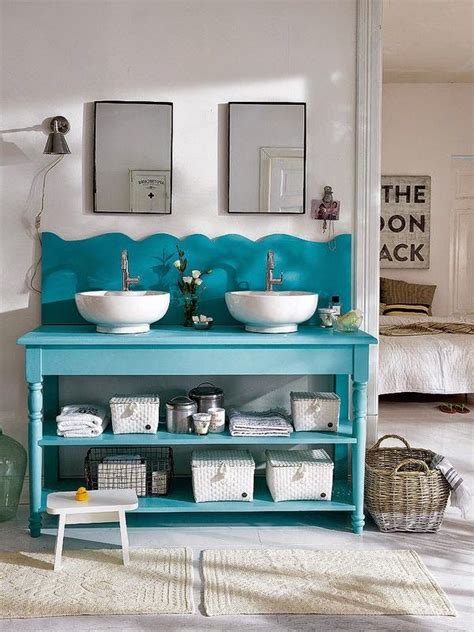 If you are looking for turquoise bathroom vanity you've come to the right place. Banheiros para dois! | Interior, Bathroom decor, Turquoise ...
