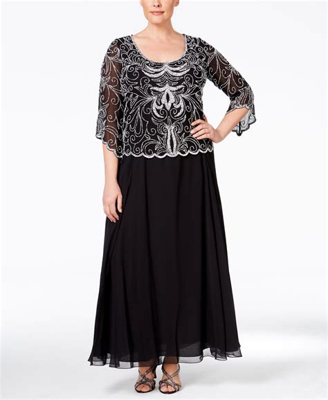 J Kara Plus Size Embellished A Line Gown Dresses Women Macy S A