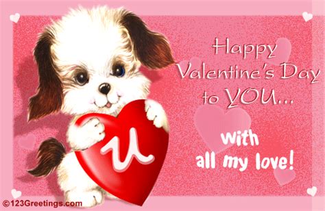 A Cute Valentines Day Wish Free Happy Valentines Day Ecards 123