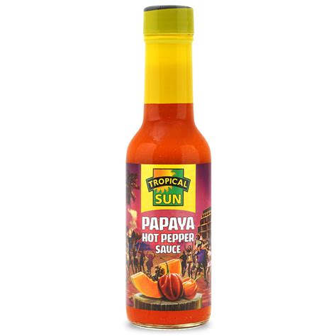 tropical sun papaya hot pepper sauce