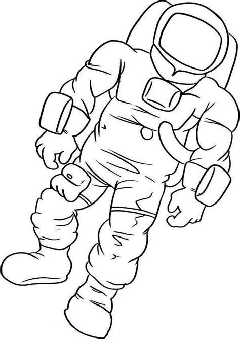 Choose your favorite coloring page and color it in bright colors. Astronaut Line Drawing at GetDrawings | Free download