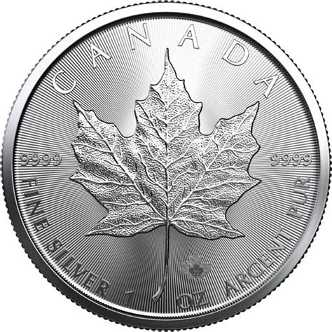 1 Oz Pure Silver Maple Leaf Coin 2023 Royal Canadian Mint Bullion Mart