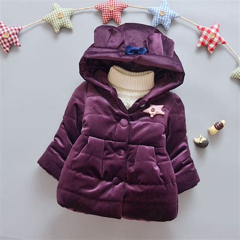 Baby Girls Winter Clothes Hooded Outwear Coats Toddler Girls Winter