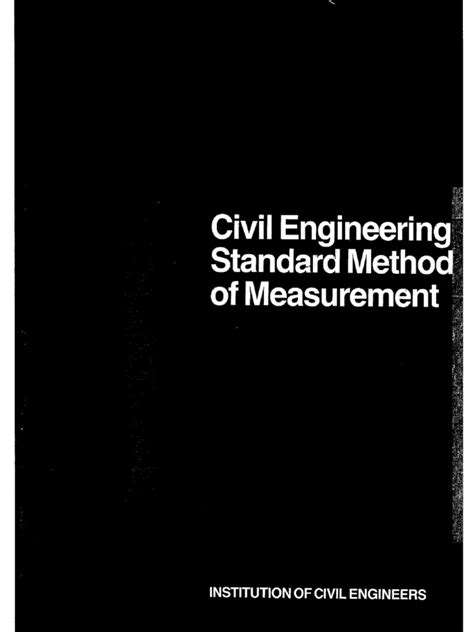 Civil Engineering Standard Method Of Measurement Pdf