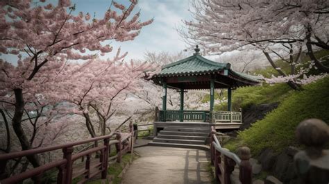 Cherry Blossom In Korea Background Cherryblossom Viewing Spot Suitengu