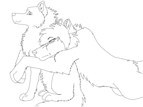 Can be either colored or used as a lineart. Wolf Love Lineart by SianiiTheWolf on DeviantArt