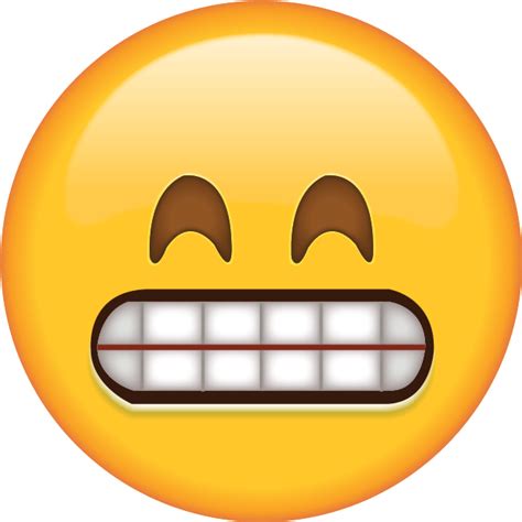 Download Grinning Emoji With Smiling Eyes Teeth Emoji Grinning Emoji