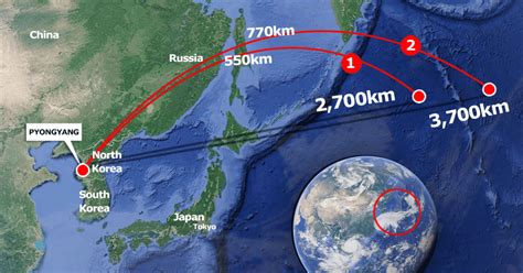 north korea missile range maps 2017 where can kim jong un reach metro news