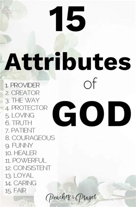 15 Attributes Of God Attributes Of God Bible Study Scripture Faith