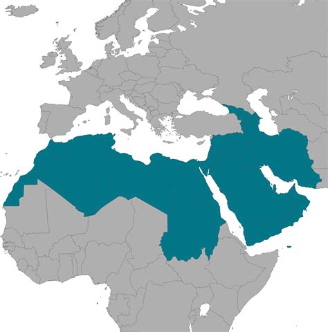 Arab World Middle East North Africa World Map Png Ara