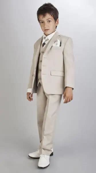 2015 Hot Sale Custom Made Kids Tuxedos Beige Boys Suit Handsome Wedding