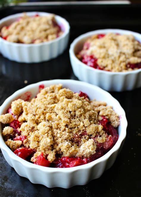 Rhubarb Raspberry Crumble With Coconut Gluten And Dairy Free Vegan