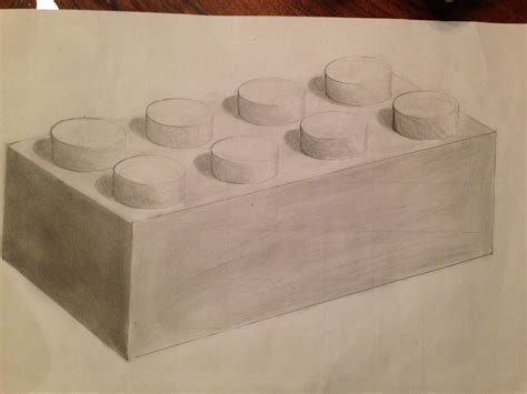 Lego Shaded Pencil Drawing For Art Class