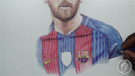 Messi Fc Barca Ballpoint Pen Drawing Behance