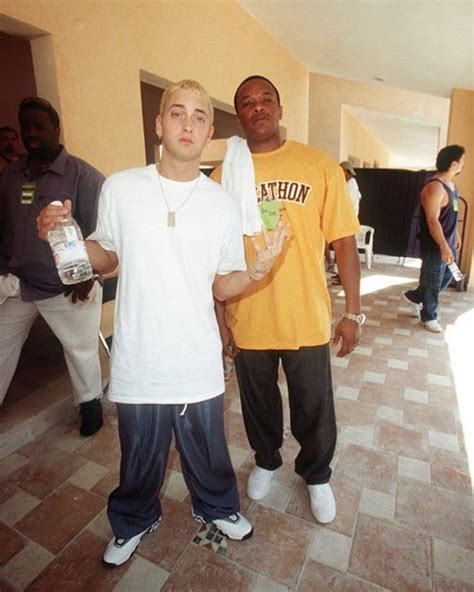 His very early albums were violent but cautionary tales of the criminal mind. Dre and Eminem #90s in 2019 | Eminem, Hip hop artists, Eminem rap