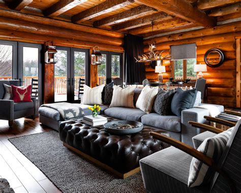 18 Cozy And Rustic Cabin Living Room Design Ideas