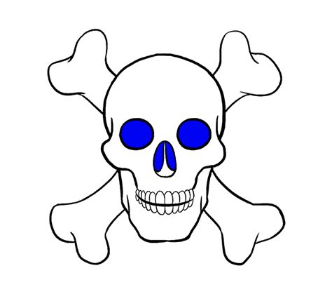 How To Draw A Skull And Crossbones Step By Step Tutorial Easy