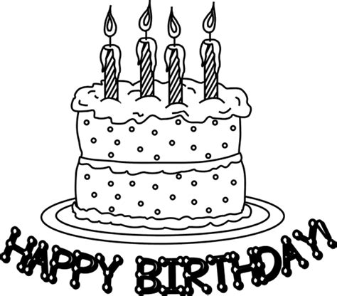 Birthday cake coloring page printable of a pages free f. FUN & LEARN : Free worksheets for kid: Free Happy Birthday ...