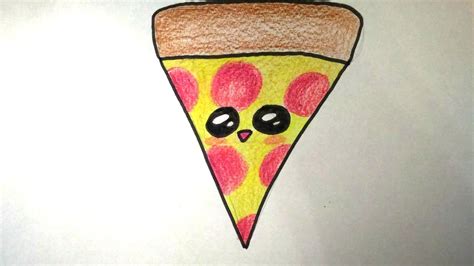 Desenhos Faceis De Fazer Como Desenhar Uma Fatia De Pizza Fofa Youtube