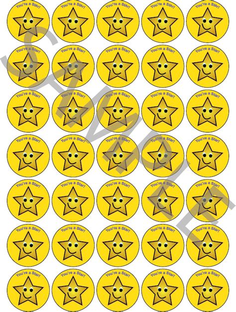 Free Printable Reward Stickers Smiley Stars Reward Giana Denuni