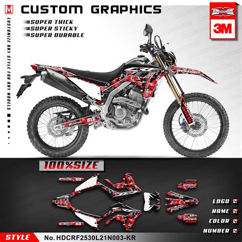 Kungfu Graphics Vinyl Decal Kit For Crf250l Crf300l 2021 2022 Mx