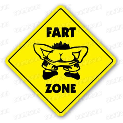 Fart Zone Sign No Farting Gas Farter Machine Funny Etsy