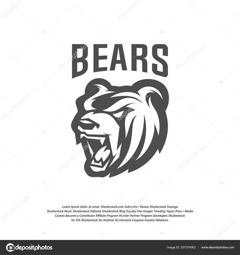 Bear Logo Design Vector Modern Professional Grizzly Bear Logo For A