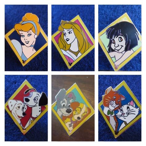 Lot Of 6 Disney Hidden Mickey Cast Lanyard Classic Characters Trading