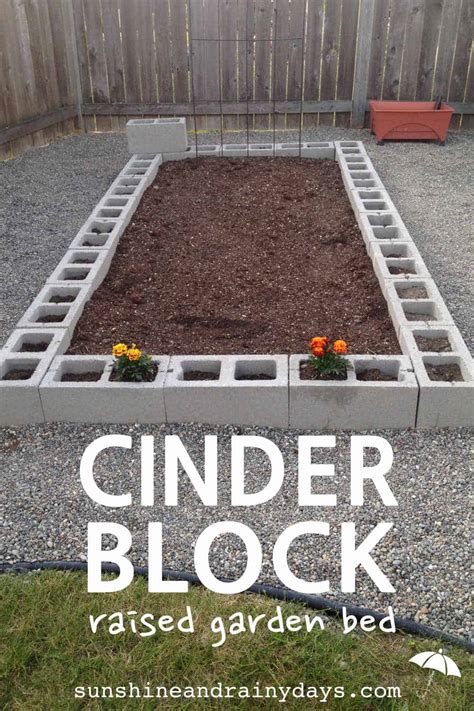 How To Build A Cinder Block Raised Garden Bed Sunshine And Rainy Days
