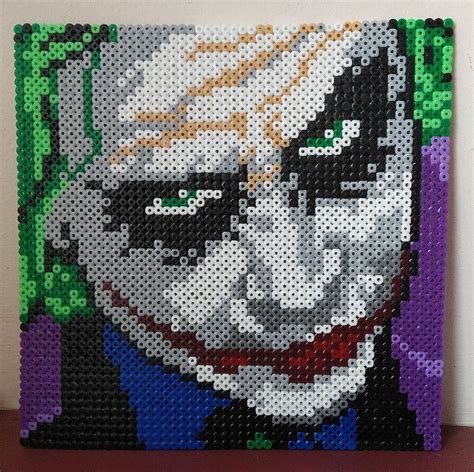 Joker Head Batman Perler Pixel Art Grille Pixel Art Modele Pixel Art