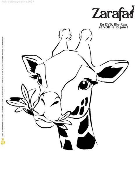 Coloriage à Imprimer Girafe 9