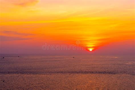 Beautiful Twilight Sunset Sky With Sea And Ocean Stock Image Image Of