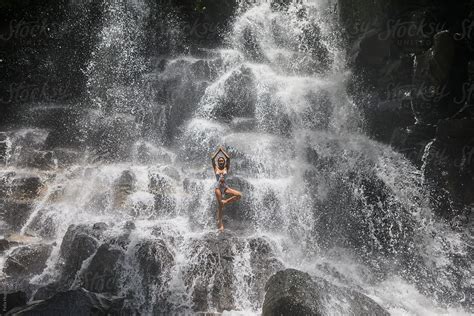 Tree Pose At The Yoga Waterfalls By Stocksy Contributor Eyes On Asia