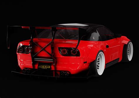 Widebody Nissan 240sx S13 3d Model Rigged Cgtrader