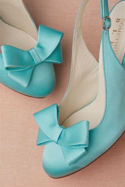 Bow Topped Slingbacks In Shop The Bride Bridal Shoes At Bhldn Turquoise