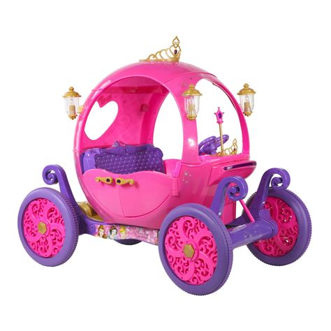 24 Volt Disney Princess Carriage Ride On For Girls By Dynacraft