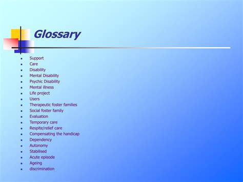 Ppt Glossary Powerpoint Presentation Free Download Id4021394