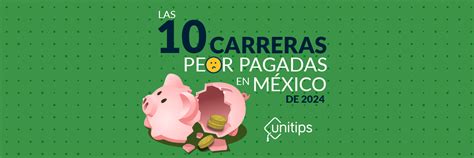 Las 10 carreras peor pagadas en México de 2024