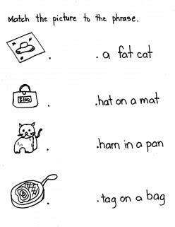 Students cut and paste the sentence, write the sentence on the line and color the picture clue. 19 Best Images of Middle Sound Kindergarten Worksheets CVC Words - Beginning Sounds CVC Words ...