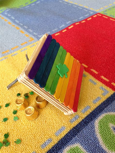 This Year We Made Leprechaun Traps Popsicle Stick Boxes With Rainbow