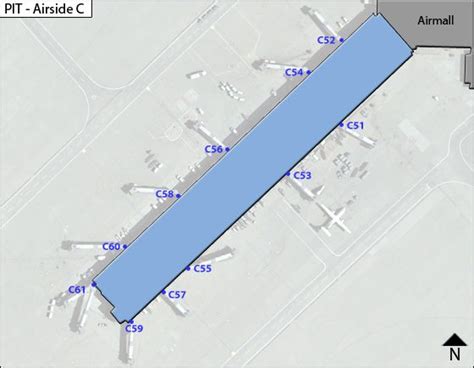 Pittsburgh Airport Pit Airside C Map