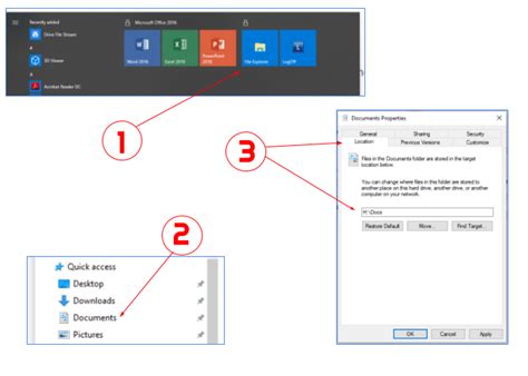 Windows How To Set Default Document Folder Location Cedarville