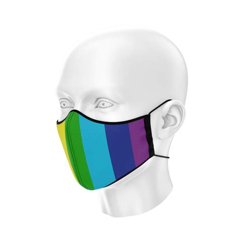 Full Rainbow Reusable Face Mask Funky Fluid Repellent Masks
