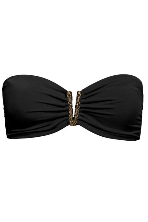 Phax Zwarte V Bandeau Bikini Top