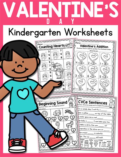 Valentines Day Kindergarten Worksheets February Made By Teachers