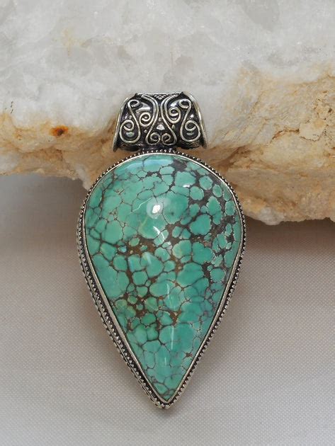 Tibetan Turquoise Pendant 4 Andrea Jaye Collection