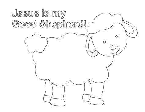 Jesus Is The Good Shepherd [coloring Page] Easy Print 100 Free