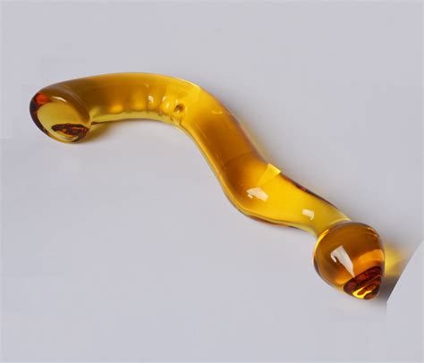 Snake Glass Dildo Curved Anal Plug Yellow Tentacle Etsy