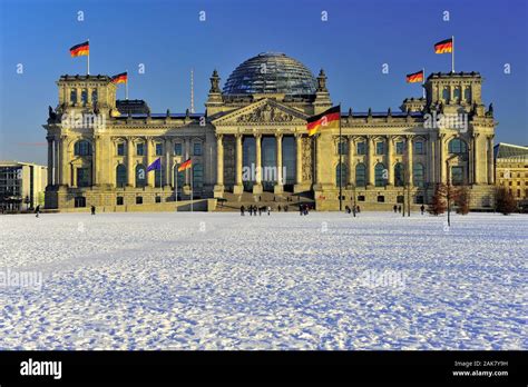 Geography Travel Winter Berlin Snow Storm Man Germany Berlin Building