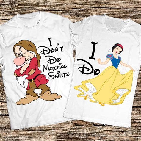 Funny Disney Couple Shirts Grumpy And Snow White I Dont Etsy